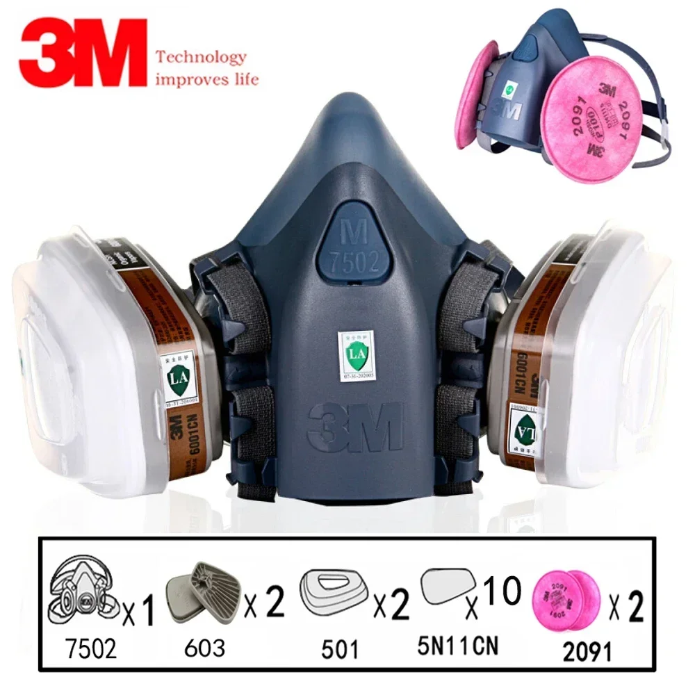Dust Mask Construction - 17 in 1 3M 7502 Dust
