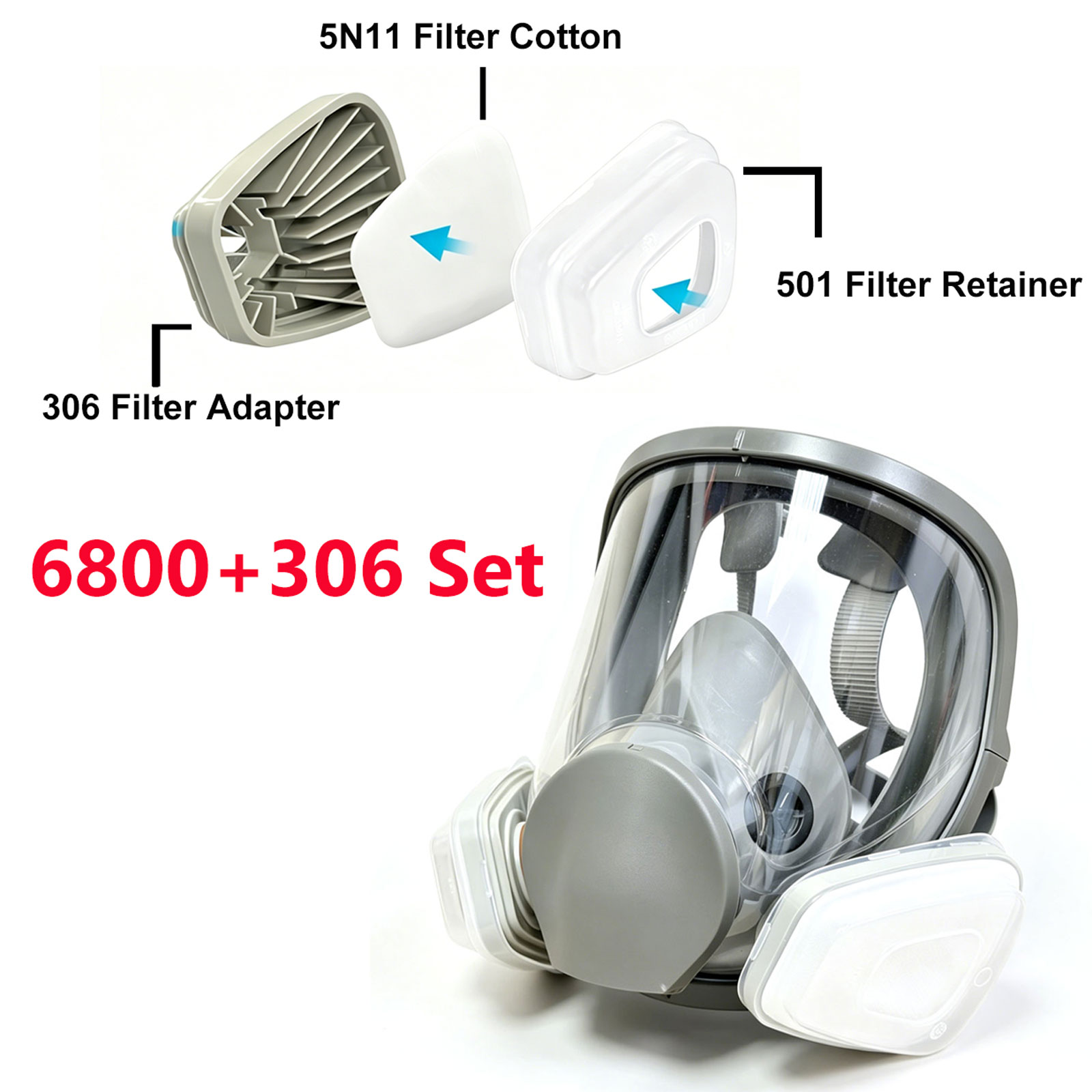 6800 Full Face Respirator with - đánh giá và giá Dust Mask Construction